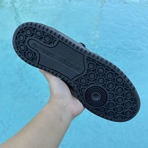 adidas | Shoes | Adidas Forum Low Triple Black Mens Athletic Shoes ...